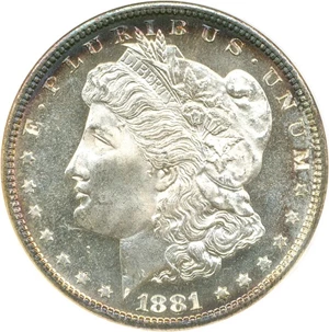 image for: 1881-S $1 NGC/CAC MS65 DMPL