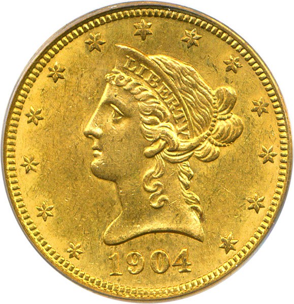 image for: 1904 $10 PCGS MS62
