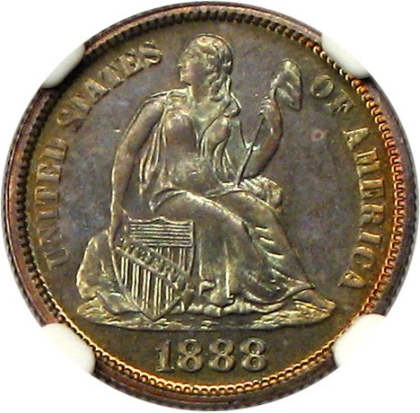 image for: 1888 10c NGC/CAC Proof 64