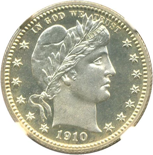 image for: 1910 25c NGC Proof 67 Cameo