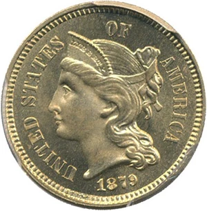 image for: 1879 3cN PCGS/CAC MS66