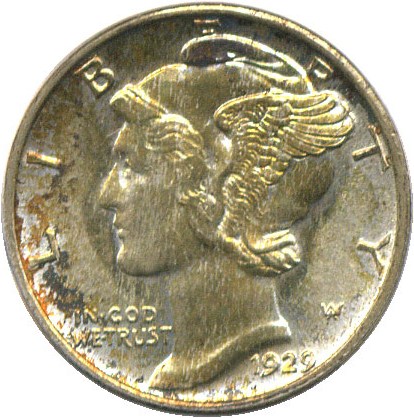 image for: 1929-S 10c PCGS MS66