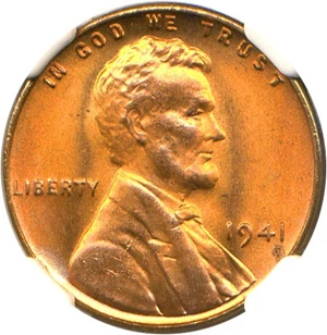 image for: 1941 1c NGC MS66 RD (DDO, FS-101)