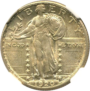 image for: 1920-D 25c NGC/CAC MS62