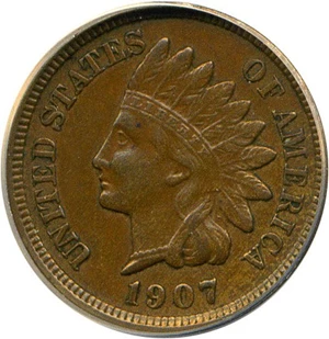image for: 1907 1c ANACS AU50
