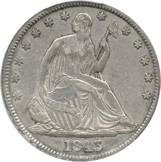 image for: 1843 50c PCGS XF45