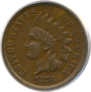 image for: 1876 1c PCGS/CAC XF45