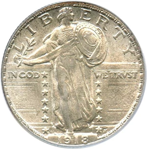 image for: 1918-D 25c PCGS MS62 FH