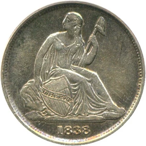 image for: 1838-O 10c PCGS XF40 (No Stars) * Color *