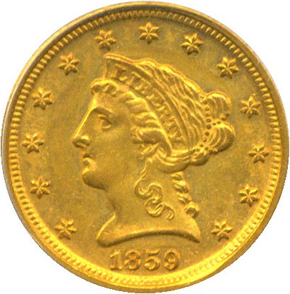 1859-D $2 1/2 MS