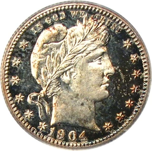image for: 1904 25c PCGS Proof 64 * Color *