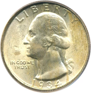 image for: 1934 25c PCGS/CAC MS66