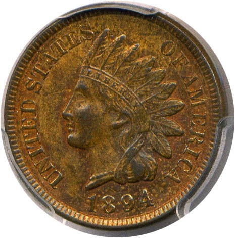 image for: 1894 1c PCGS MS64 BN