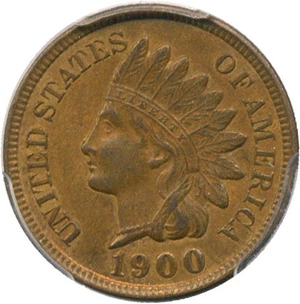 image for: 1900 1c PCGS MS63 BN