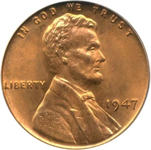 image for: 1947 1c PCGS MS67 RD