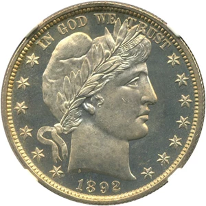 image for: 1892 50c NGC Proof 65