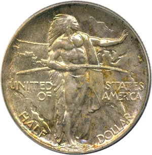 image for: 1926-S Oregon 50c PCGS/CAC MS65 * Color *