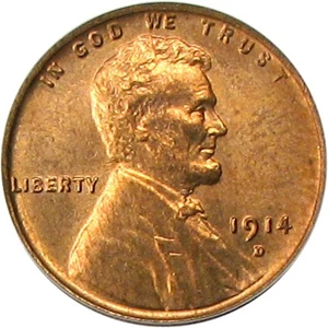 image for: 1914-D 1c PCGS/CAC MS65 RD