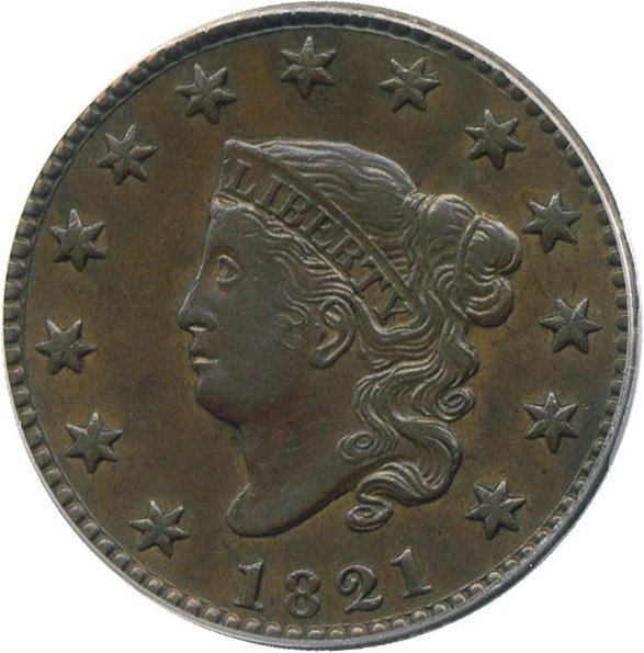image for: 1821 1c PCGS/CAC AU50