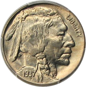 image for: 1937-D 5c PCGS MS66 (3 Legged) * Finest Known *