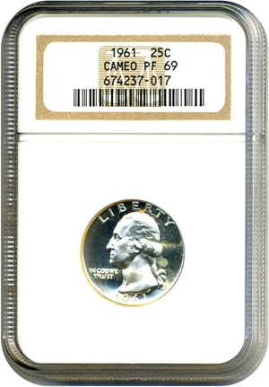 image for: 1961 25c NGC Proof 69 Cameo