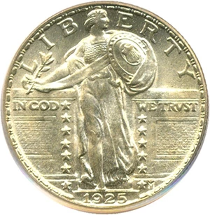 image for: 1925 25c PCGS/CAC MS65 FH