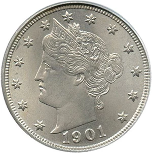 image for: 1901 5c PCGS/CAC MS66