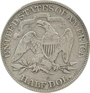 image for: 1884 50c PCGS/CAC VF25