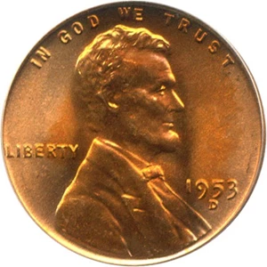 image for: 1953-D 1c PCGS MS67 RD