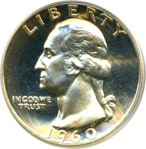 image for: 1960 25c PCGS Proof 67 Cameo OGH