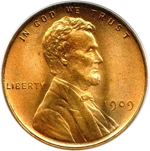 image for: 1909 1c PCGS MS67 RD (Lincoln) OGH