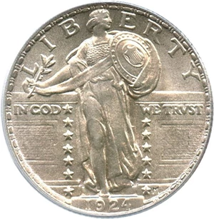 image for: 1924 25c PCGS/CAC MS64 FH