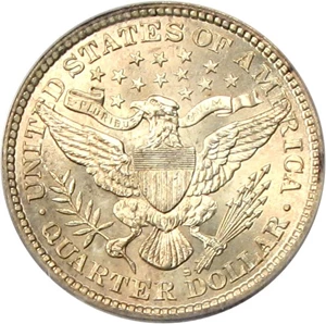 image for: 1895-S 25c PCGS MS67 * Pop 1 *