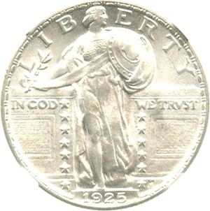 image for: 1925 25c NGC/CAC MS64 FH