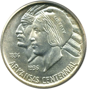 image for: 1935 Arkansas 50c PCGS/CAC MS63 OGH
