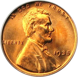 image for: 1935 1c PCGS MS68 RD * Tied for Finest Known *