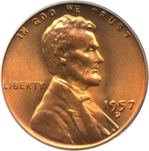 image for: 1957-D 1c PCGS/CAC MS67 RD