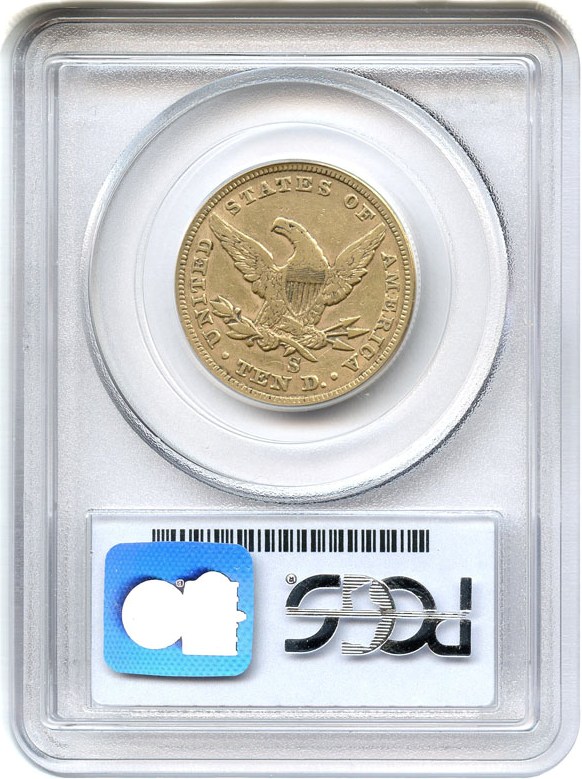 image for: 1865-S $10 PCGS VF25