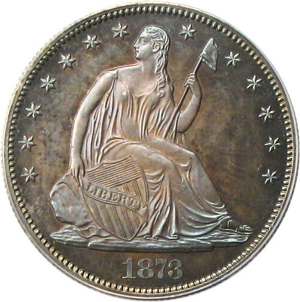 image for: 1873 50c PCGS/CAC Proof 65 (No Arrows, Closed 3)