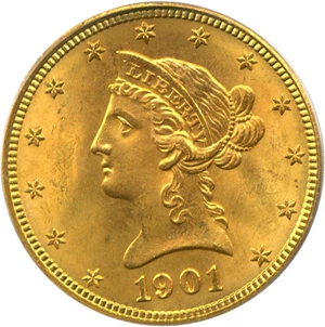 image for: 1901-S $10 PCGS/CAC MS65+