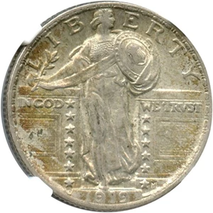image for: 1919 25c NGC AU58