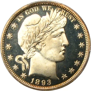 image for: 1893 50c PCGS/CAC Proof 66 DCameo