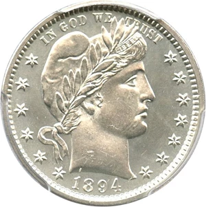 image for: 1894 25c PCGS Proof 63