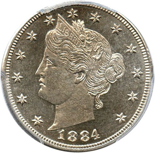 image for: 1884 5c PCGS/CAC Proof 65 Cameo