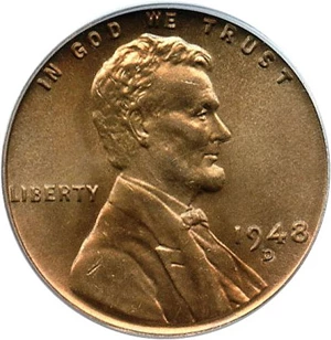 image for: 1948-D 1c PCGS MS67 RD