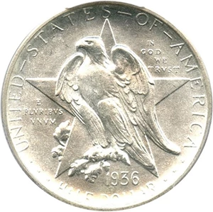 image for: 1936-S Texas 50c PCGS/CAC MS65