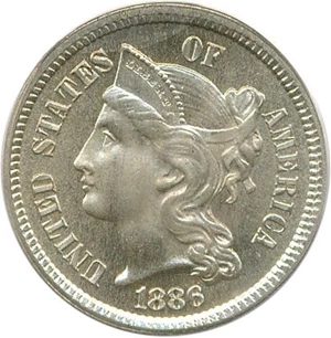 image for: 1886 3cN PCGS/CAC Proof 66