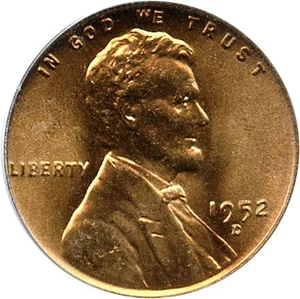 image for: 1952-D 1c PCGS MS67 RD