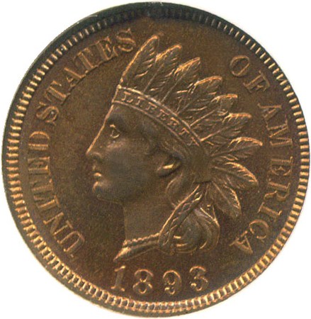 image for: 1893 1c NGC/CAC Proof 65 RB * Eagle Eye Photoseal *