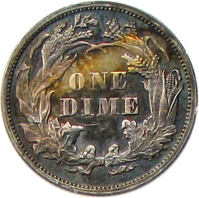 image for: 1876 10c PCGS/CAC Proof 62 OGH